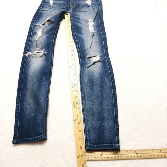 7 For All Mankind The Ankle Skinny Women's Distressed Jeans Size 24 - Picture 11 of 11